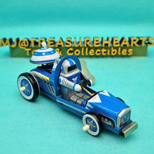 Load image into Gallery viewer, Vintage Blue RACER Wind-Up Tin Toy MS 269 - MJ@TreasureHearts Toys &amp; Collectibles
