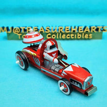 Load image into Gallery viewer, Vintage Red RACER Wind-Up Tin Toy MS 269 - MJ@TreasureHearts Toys &amp; Collectibles
