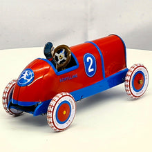 Load image into Gallery viewer, Vintage Schylling Racer Wind-Up Tin Toy Right
